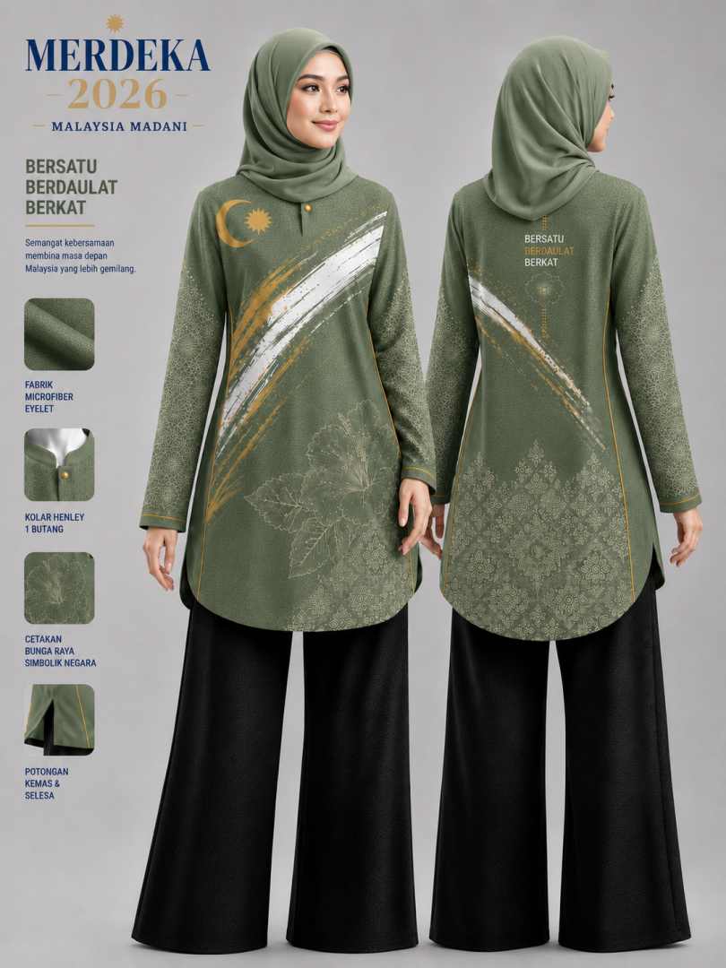 BLOUSE MERDEKA(GREEN)