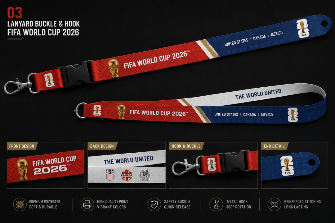 LANYARD UCKLE & HOOK FIFA WORLD CUP 2026 B