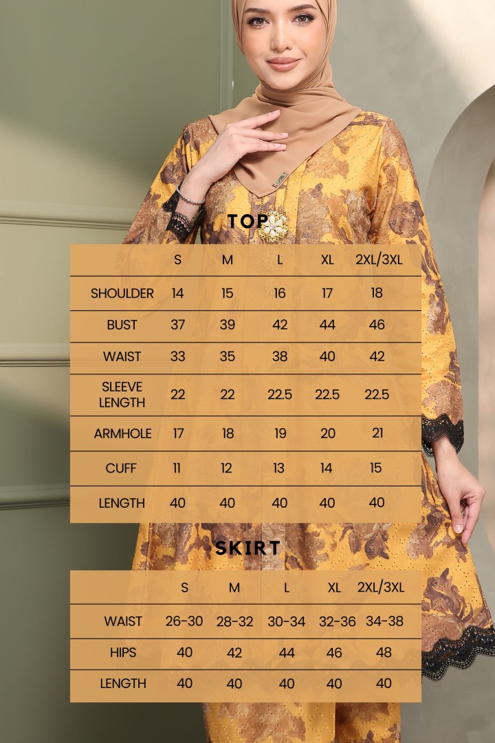 CHEMPAKA KEBAYA MUSTARD YELLOW - Image 2