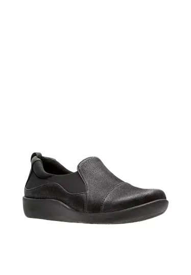 Clarks Sillian Paz Black Synthetic Nubuck Womens Casual Shoes