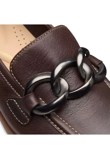 CLARKS Womens Sarafyna Iris Loafers - Dark Brown Leather - Size UK5 Only