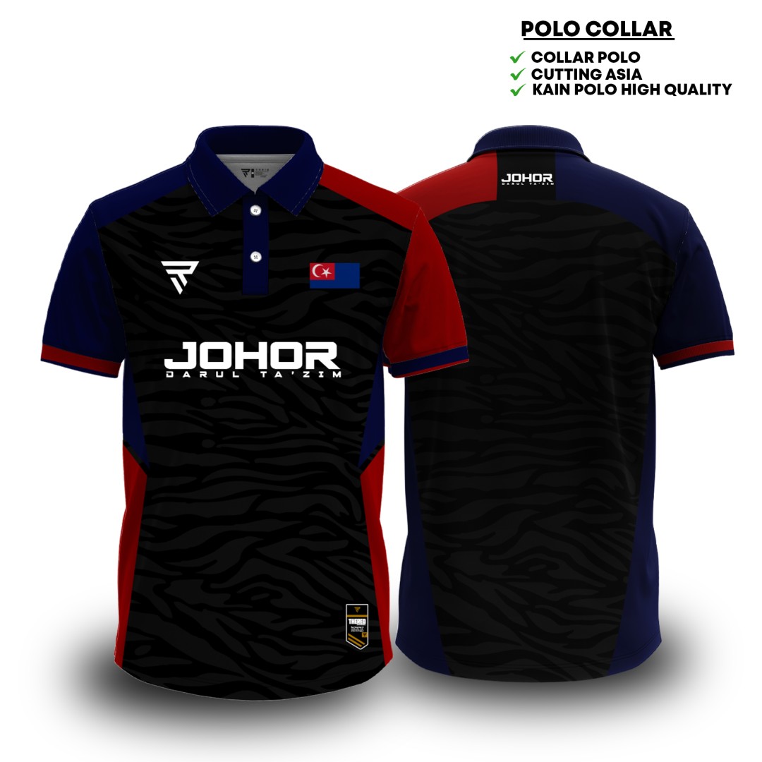 2025 JOHOR POLO SHIRT LACOSTE 240GSM BLACK