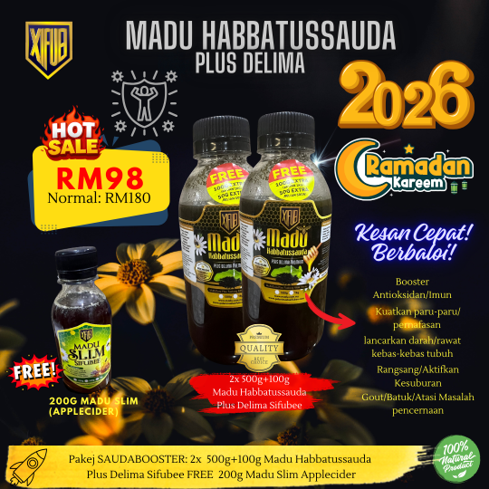 [2026 PROMO RM110] Madu Habbatussauda Plus Delima Premium
