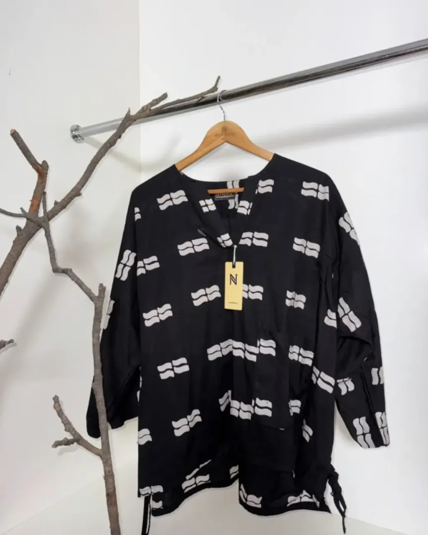 BLOUSE BATIK AKSARA [AS02 BLACK 02]