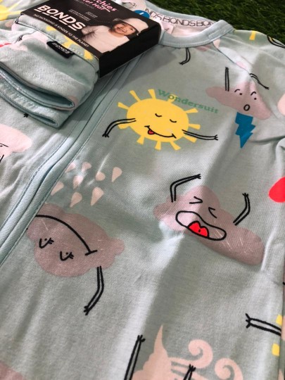 Cloud Rompers and Bucket Hat Set