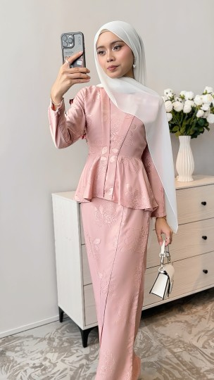 ELEENA KEBAYA PEPLUM IN LIGHTPINK BLUSH