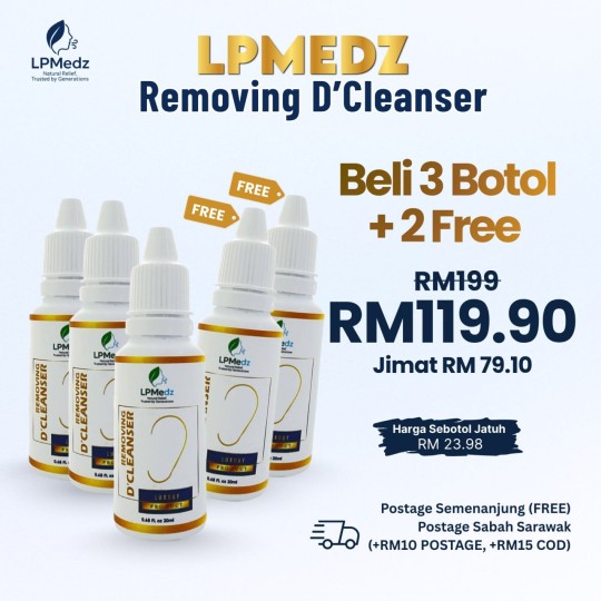 3 BOTOL + PERCUMA 2 BOTOL - D'CLEANSER REMOVING