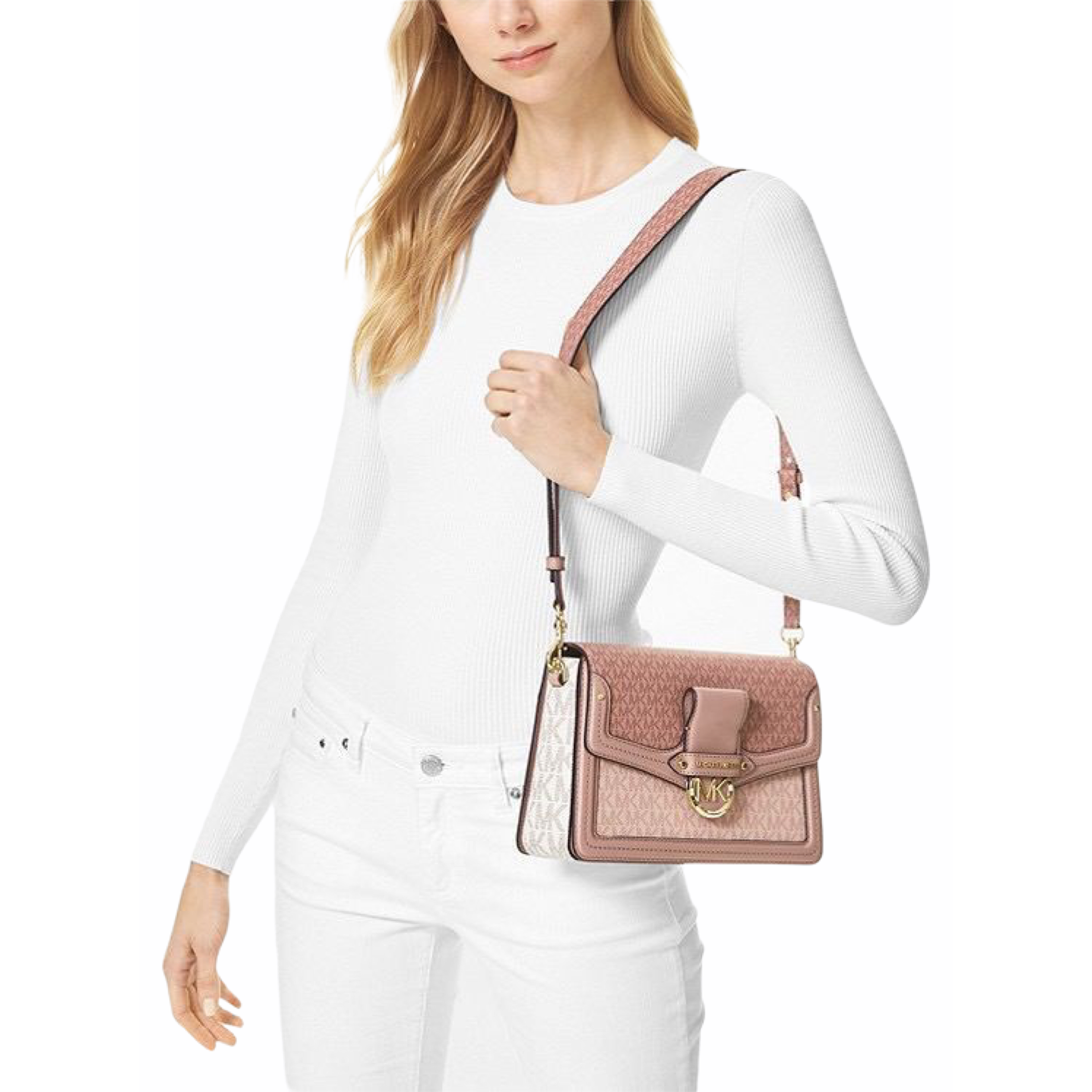 Michael Kors Jessie Two Tone Medium Shoulder Bag in Ballet Multi