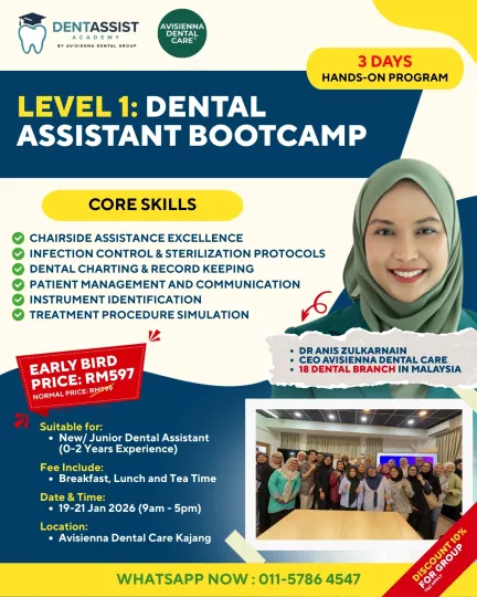 Level 1 - PRO Dental Assistant Bootcamp (19/01/26-21/01/26)