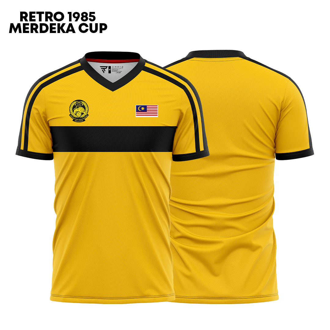 MERDEKA CUP 1985 AWAY LENGAN PENDEK VNECK