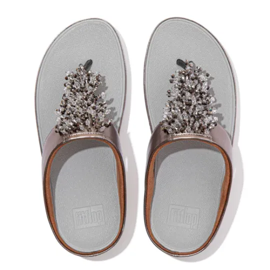 FITFLOP RUMBA Beaded Toe-Post Sandals - Size UK6 Only