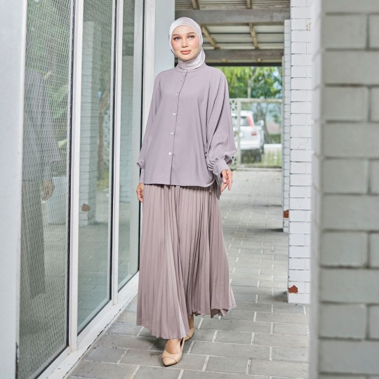 SKIRT PLEATED DUSTY MOUVE