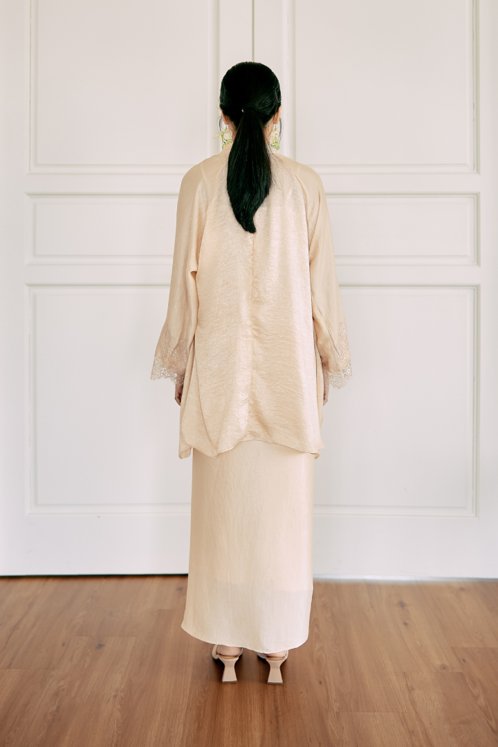 NONA CAFTAN SET PLAIN (ECRU) - Image 3