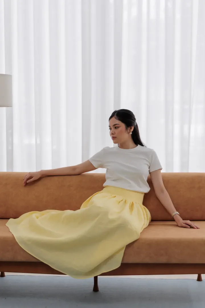 ISLA LINEN SKIRT (YELLOW) - Image 5