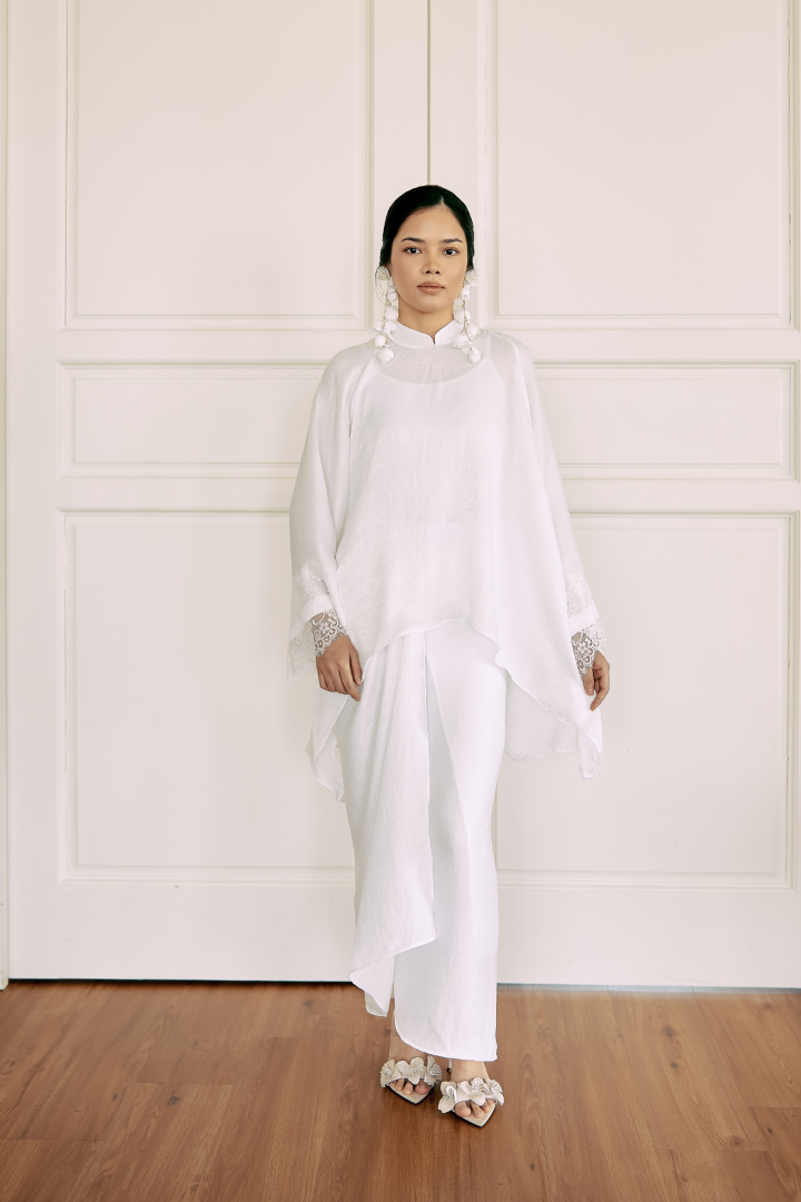 NONA CAFTAN SET PLAIN (OFF WHITE) - Image 1