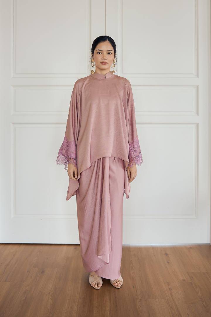 NONA CAFTAN SET PLAIN (MAUVE)