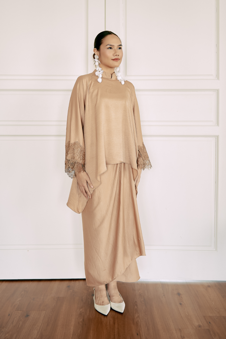 NONA CAFTAN SET PLAIN (CARAMEL) - Image 2