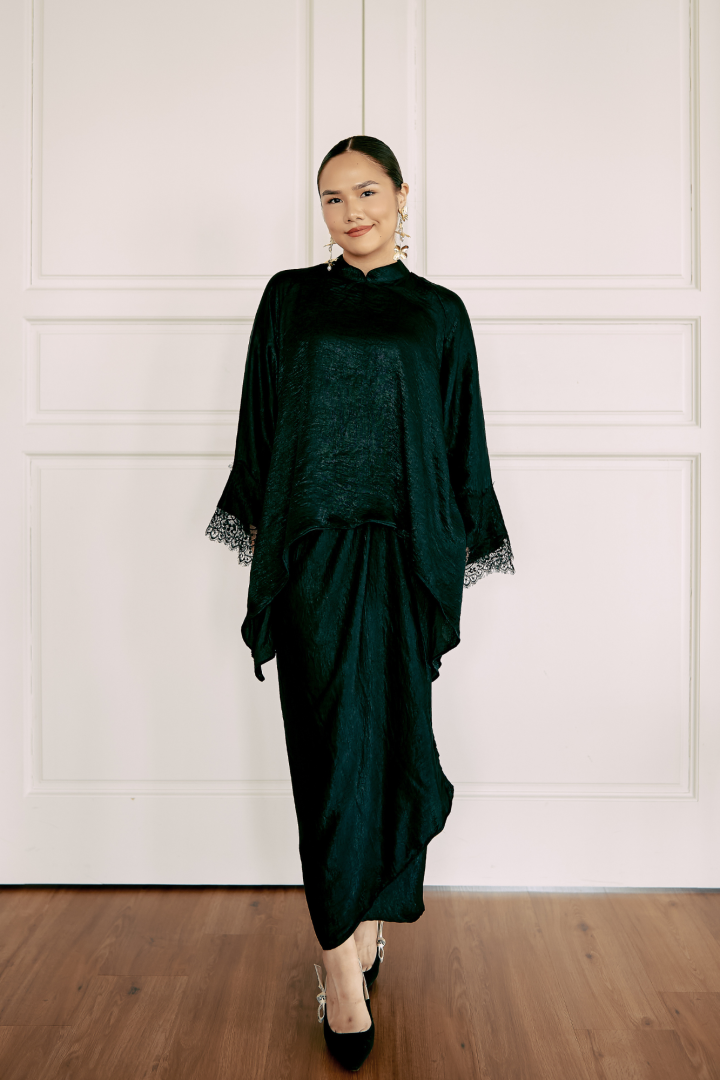NONA CAFTAN SET PLAIN (BLACK) - Image 5