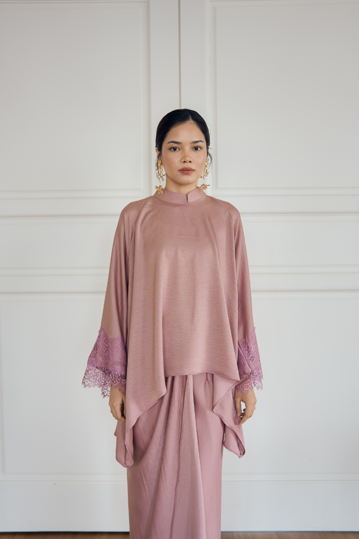 NONA CAFTAN SET PLAIN (MAUVE) - Image 5