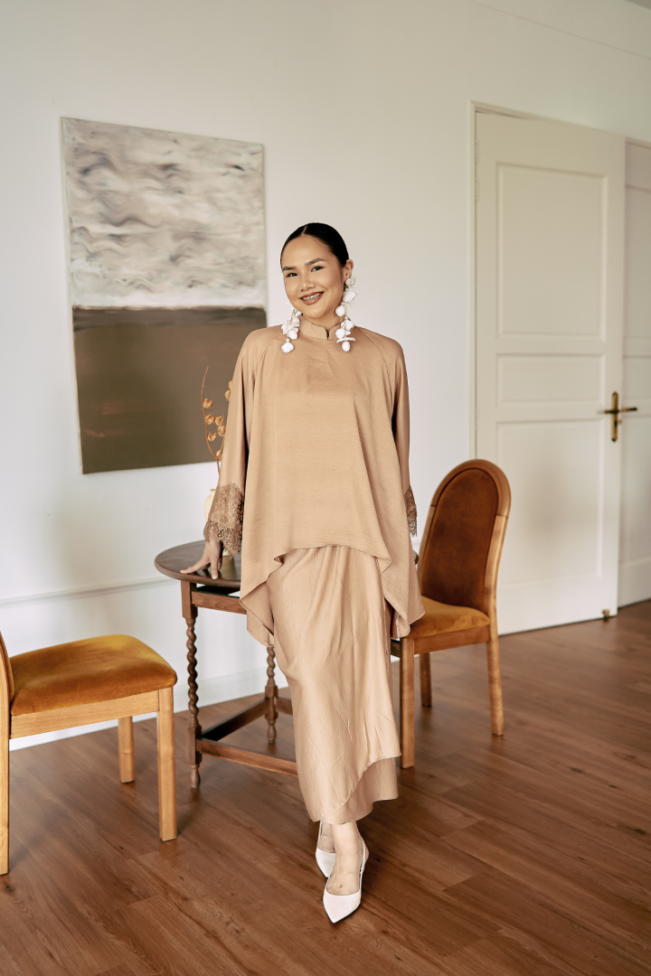 NONA CAFTAN SET PLAIN (CARAMEL) - Image 6