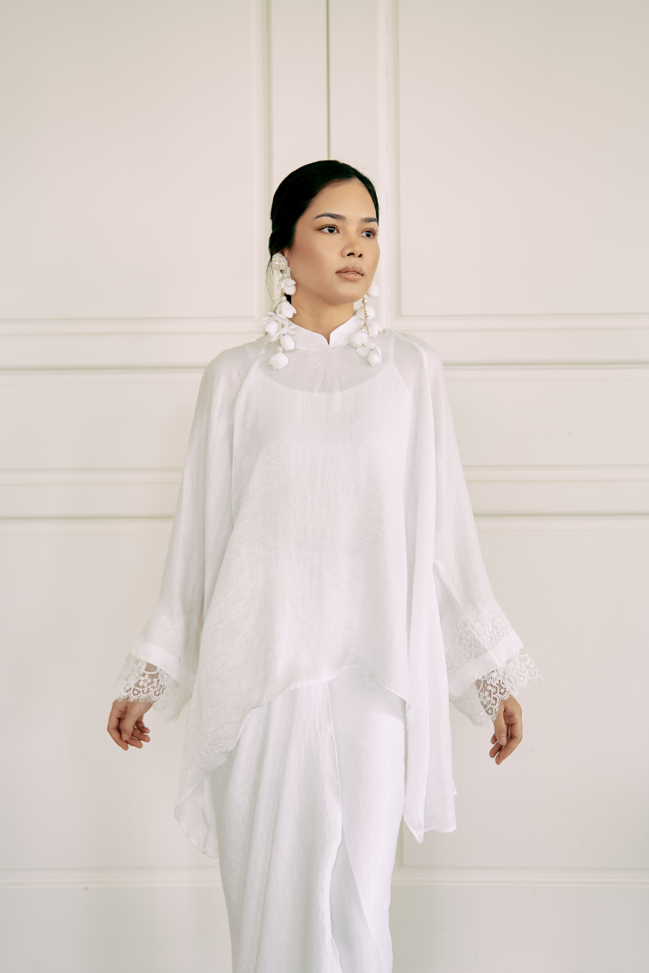 NONA CAFTAN SET PLAIN (OFF WHITE) - Image 5