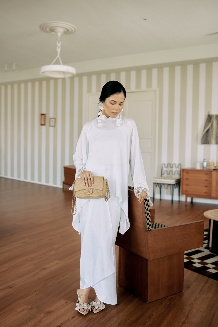 NONA CAFTAN SET PLAIN (OFF WHITE) - Image 7
