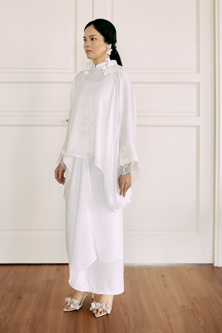 NONA CAFTAN SET PLAIN (OFF WHITE) - Image 2