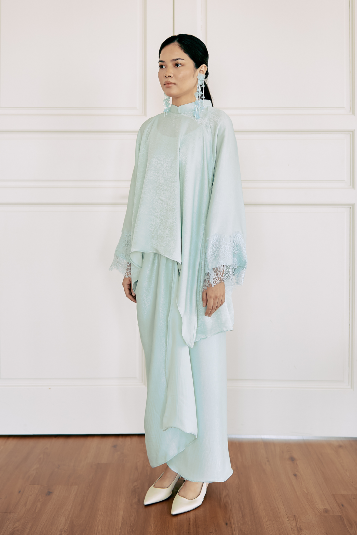 NONA CAFTAN SET PLAIN (TIFFANY) - Image 3