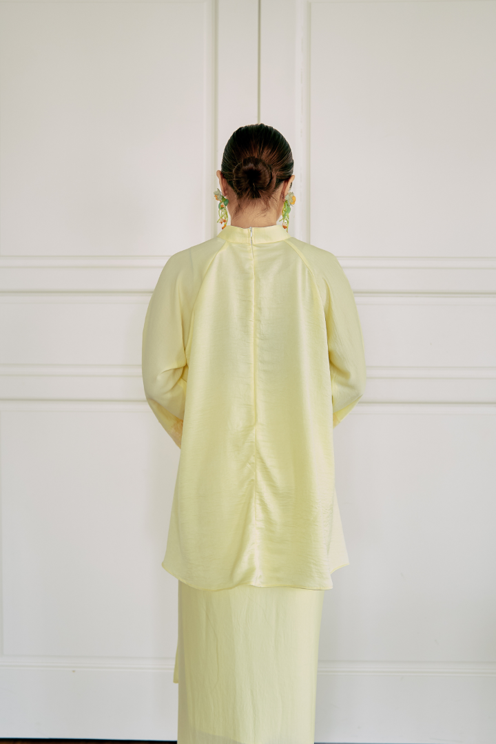 NONA CAFTAN SET PLAIN (SOFT YELLOW) - Image 5