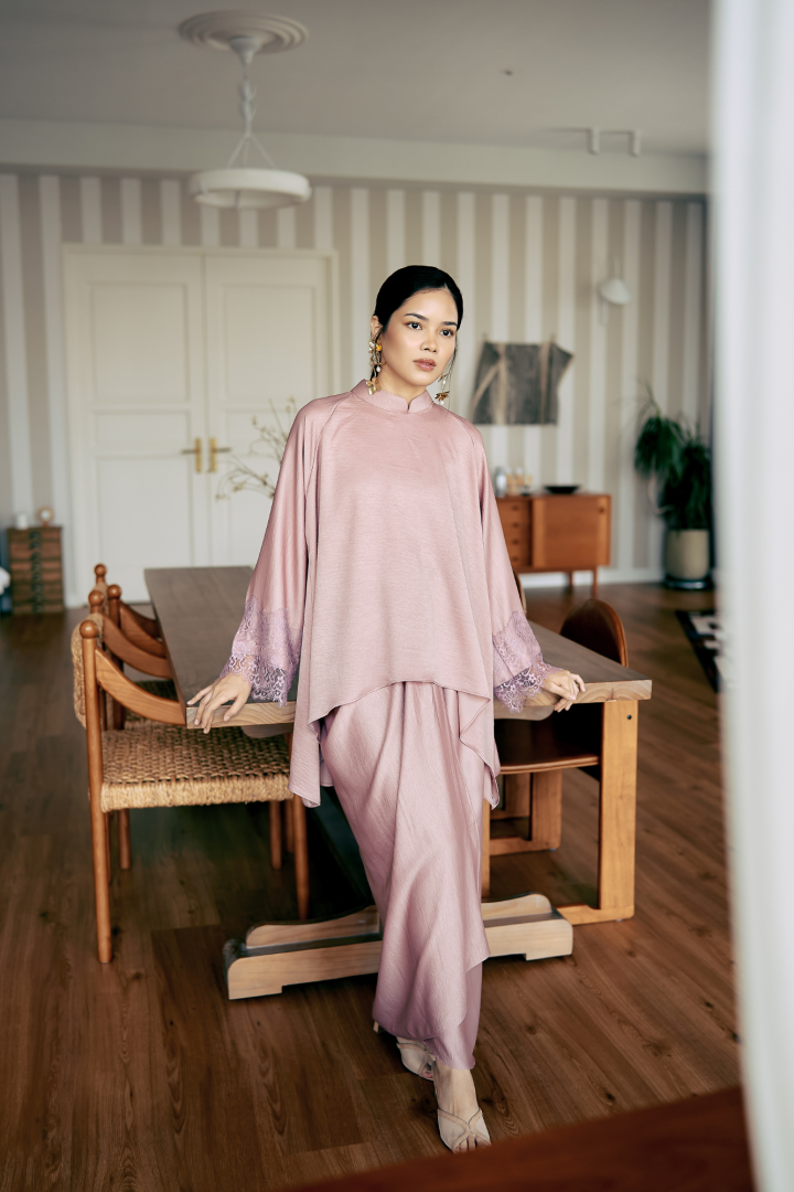 NONA CAFTAN SET PLAIN (MAUVE) - Image 8