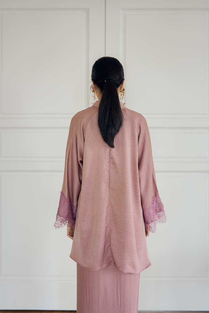 NONA CAFTAN SET PLAIN (MAUVE) - Image 6