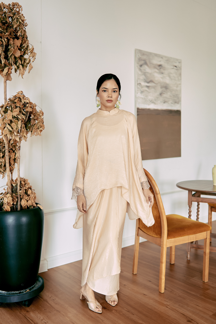 NONA CAFTAN SET PLAIN (ECRU) - Image 5