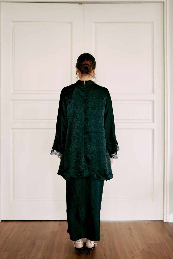 NONA CAFTAN SET PLAIN (BLACK) - Image 3