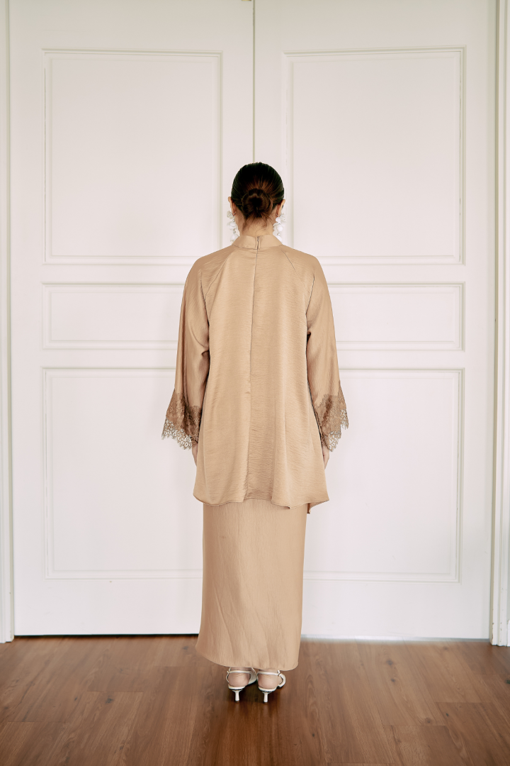 NONA CAFTAN SET PLAIN (CARAMEL) - Image 4
