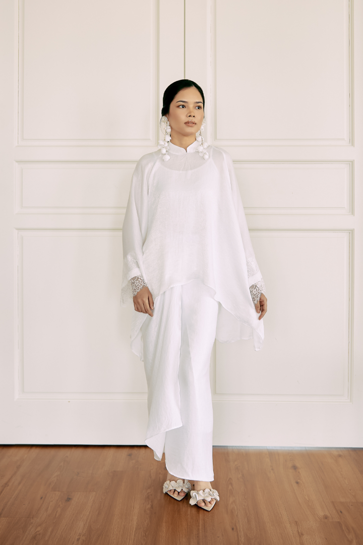 NONA CAFTAN SET PLAIN (OFF WHITE) - Image 4