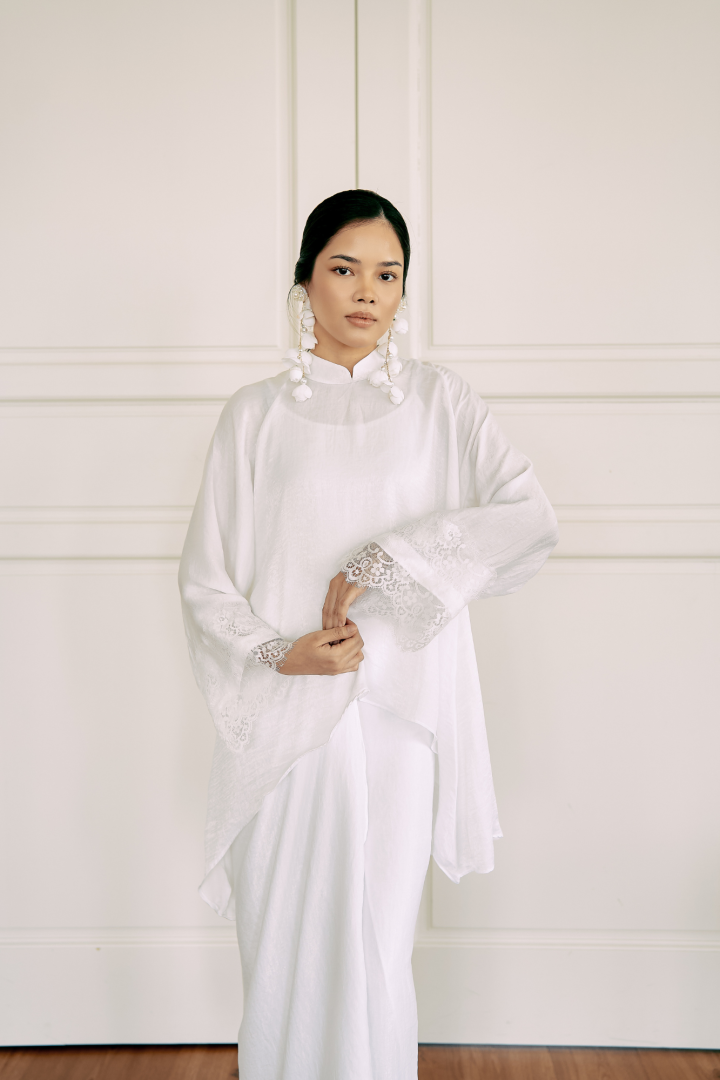 NONA CAFTAN SET PLAIN (OFF WHITE) - Image 3