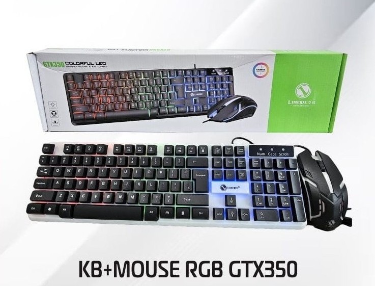 LIMEIDE GTX350 RGB Colourful LED Gaming Mouse and Keyboard