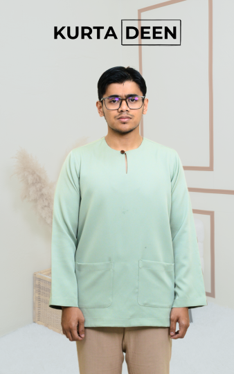 KURTA DEEN KLASIK TELUK BELANGA LENGAN PANJANG MATERIAL ANTI PANAS