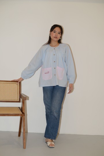 Aya Smock Blouse in Summer Sorbet