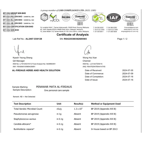 EYE DROP AL FIRDAUS HERBS