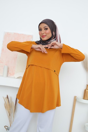PLAIN BLOUSE GOLD