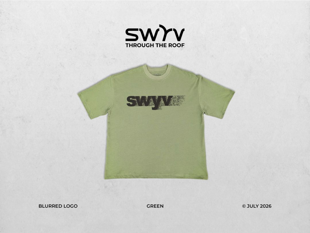 SWYV Tee – Blurred Logo (Olive Green)