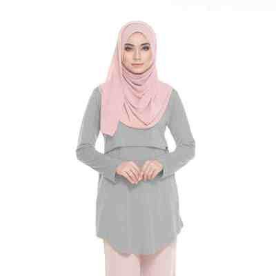 PLAIN BLOUSE LIGHT GREY