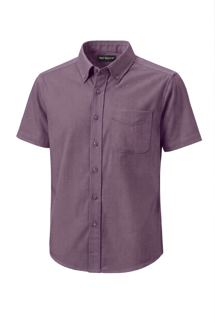 KEMEJA LENGAN PENDEK KAIN COTTON GREY LAVENDER