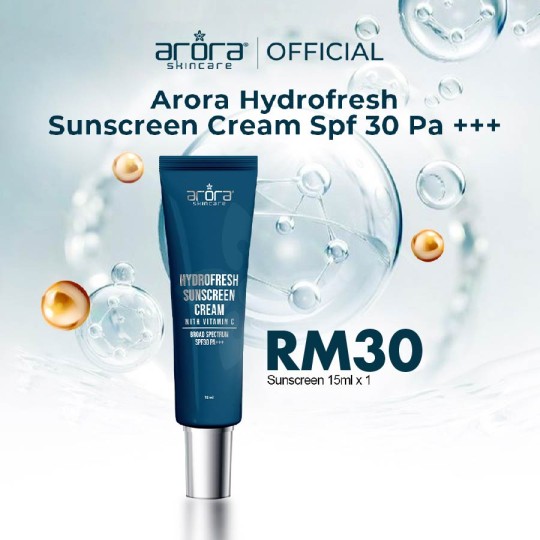 Hydrofresh Sunscreen Cream 15ml SPF30 PA+++ Kulit Vitamin