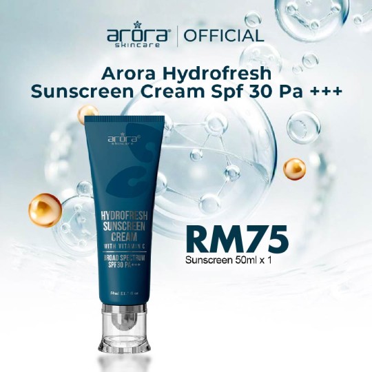 Hydrofresh Sunscreen Cream 50ml SPF30 PA+++ Kulit Vitamin