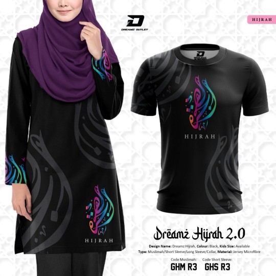 Hijrah Rainbow [Black Grey]