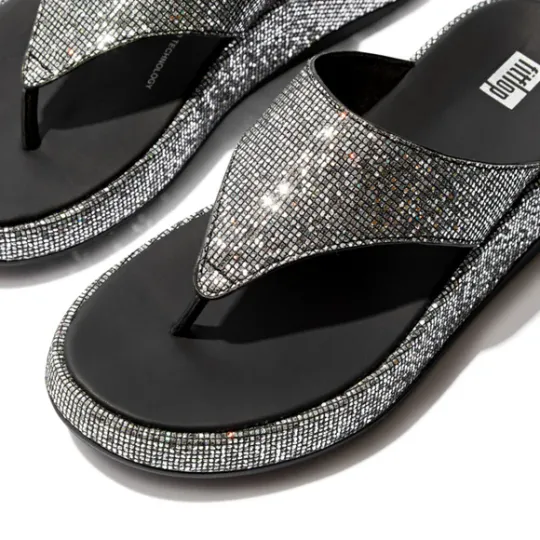 Fitflop F-MODE Glitterball Flatform Toe-Post Sandals