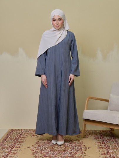 Indah Kebarung Dress in Charcoal Blue