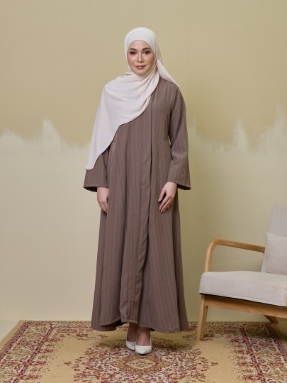 Indah Kebarung Dress in Dark Brown